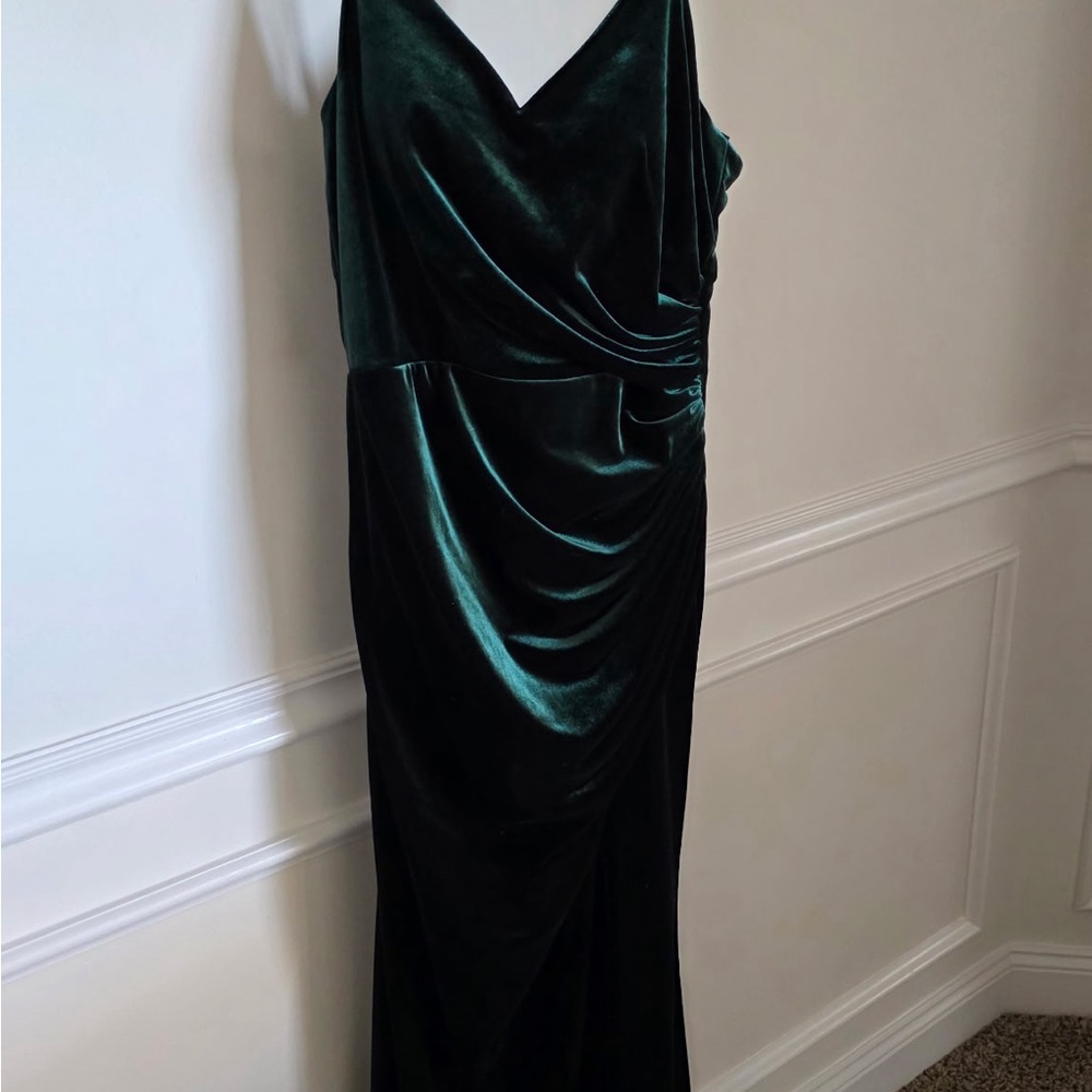 Revelry Dark Green Velvet Maxi Dress